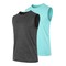 Galaxy Kick Start Gear Men's Moisture-Wicking Wrinkle Free Performance Muscle Tee- 2 Pack